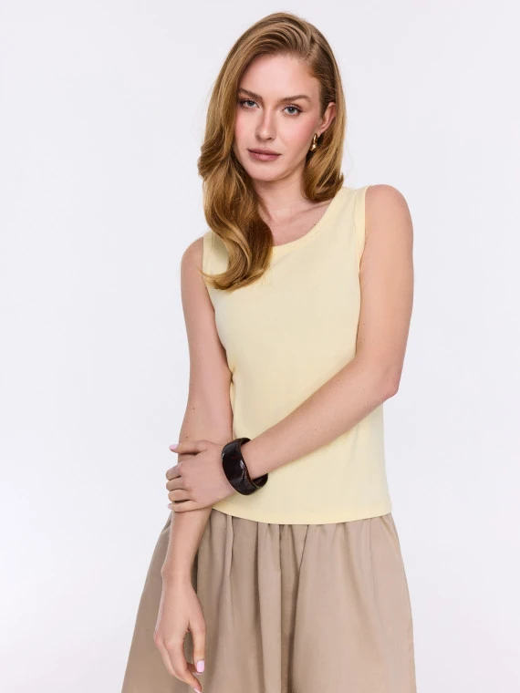Butter yellow cotton top