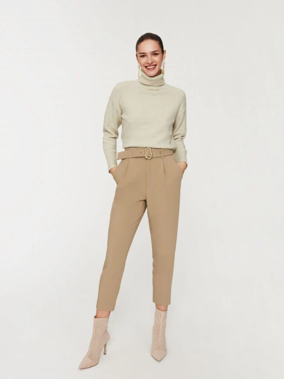 Cream turtleneck sweater