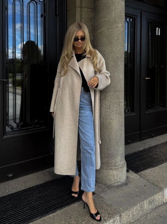 Classic beige double-faced coat