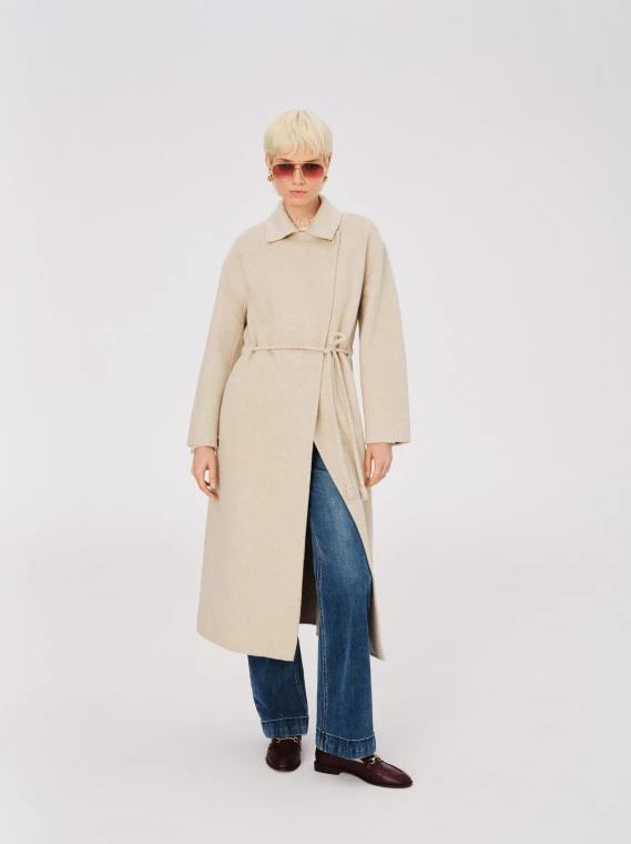 Classic beige double-faced coat