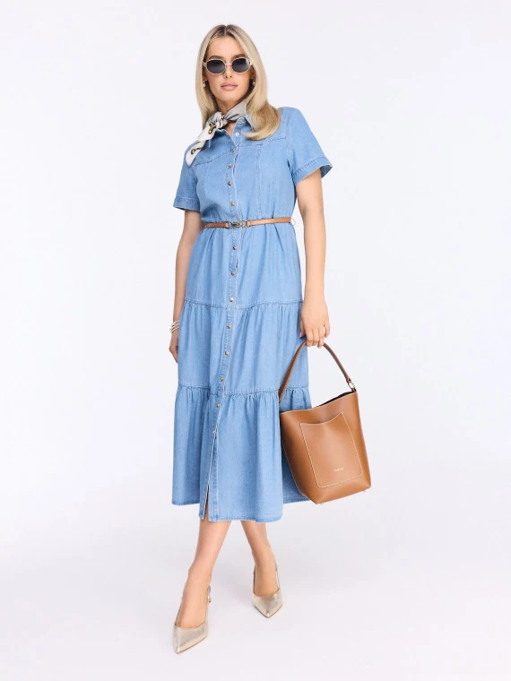 Long light denim emery dress