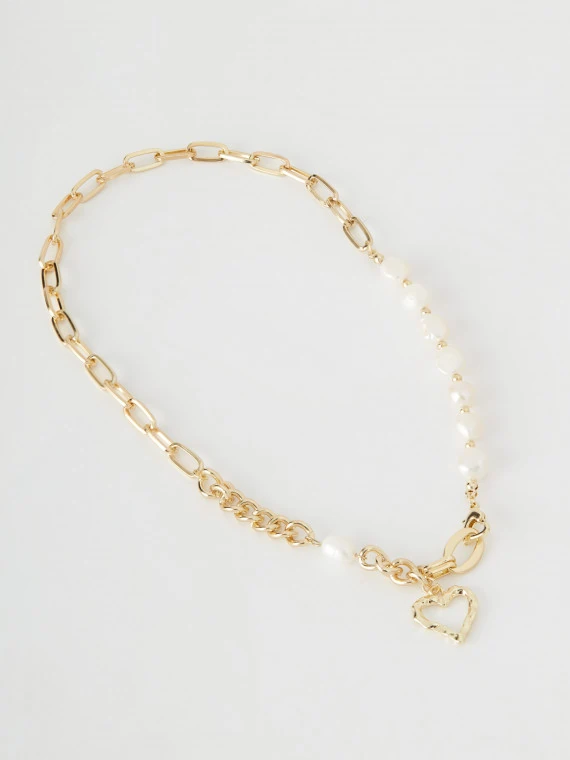Pearl heart necklace