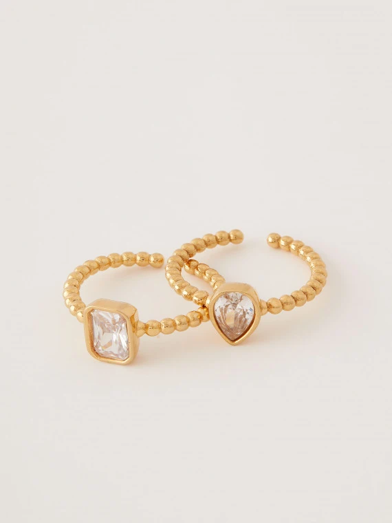 Set of two copper onesize rings