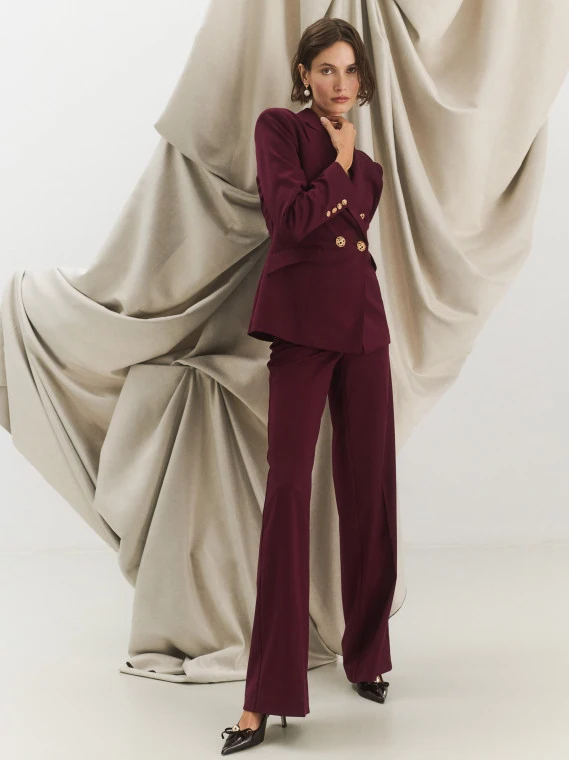 Burgundy suit pants