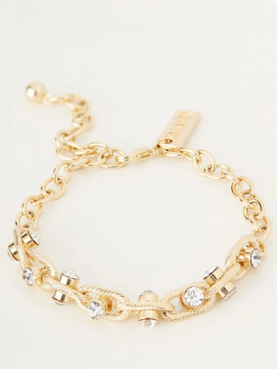 Bracelet with embedded crystals