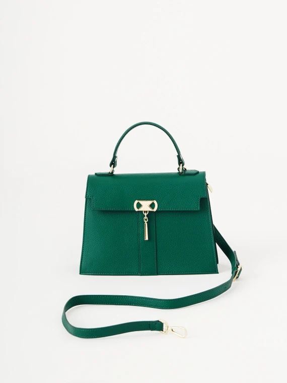 Green leather bag