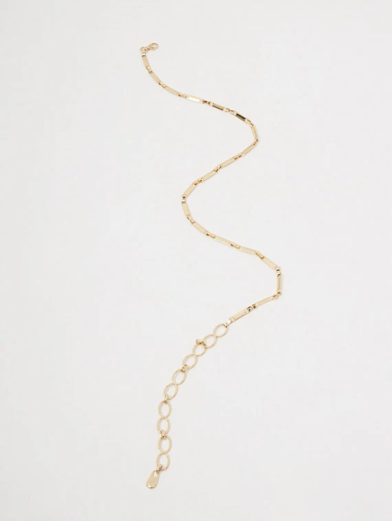 Gold-colored chain belt