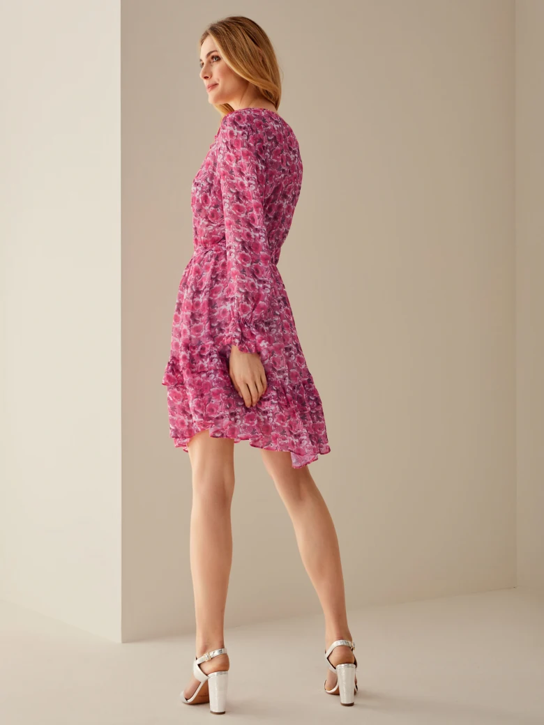 DELICATE FLORAL PATTERN DRESS
