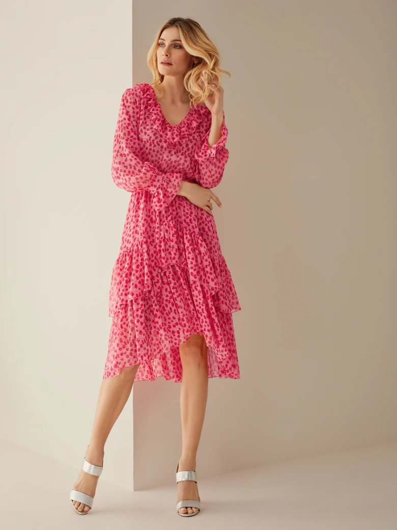 DRESS WITH FRILLS