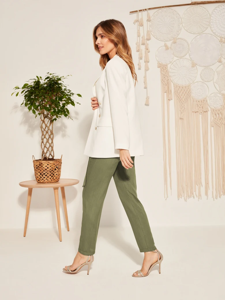 DOUBLE-BREASTED CREAM JACKET