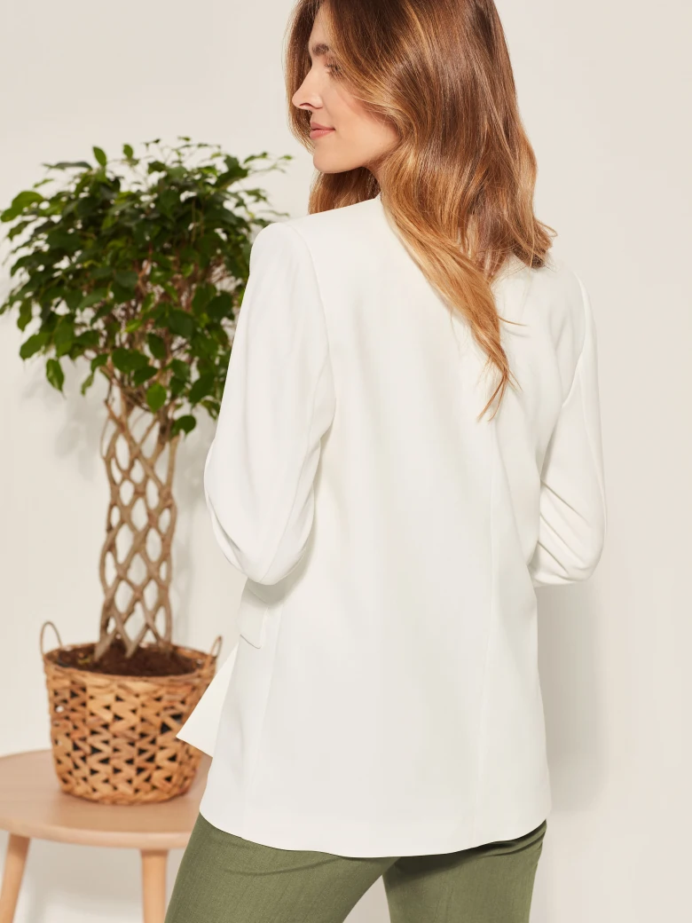 DOUBLE-BREASTED CREAM JACKET