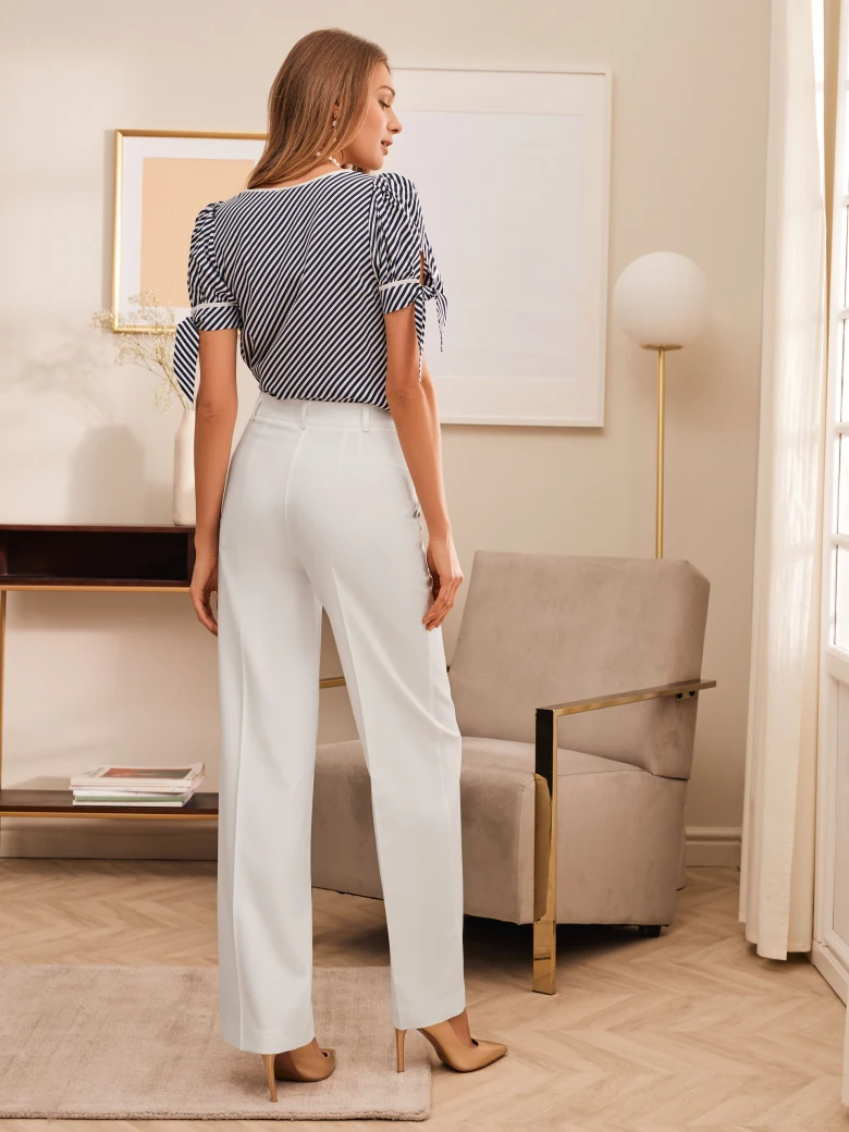NAVY BLUE STRIPED BLOUSE
