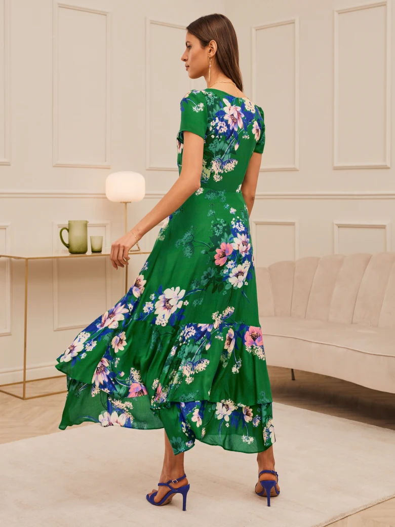 GREEN FLORAL DRESS
