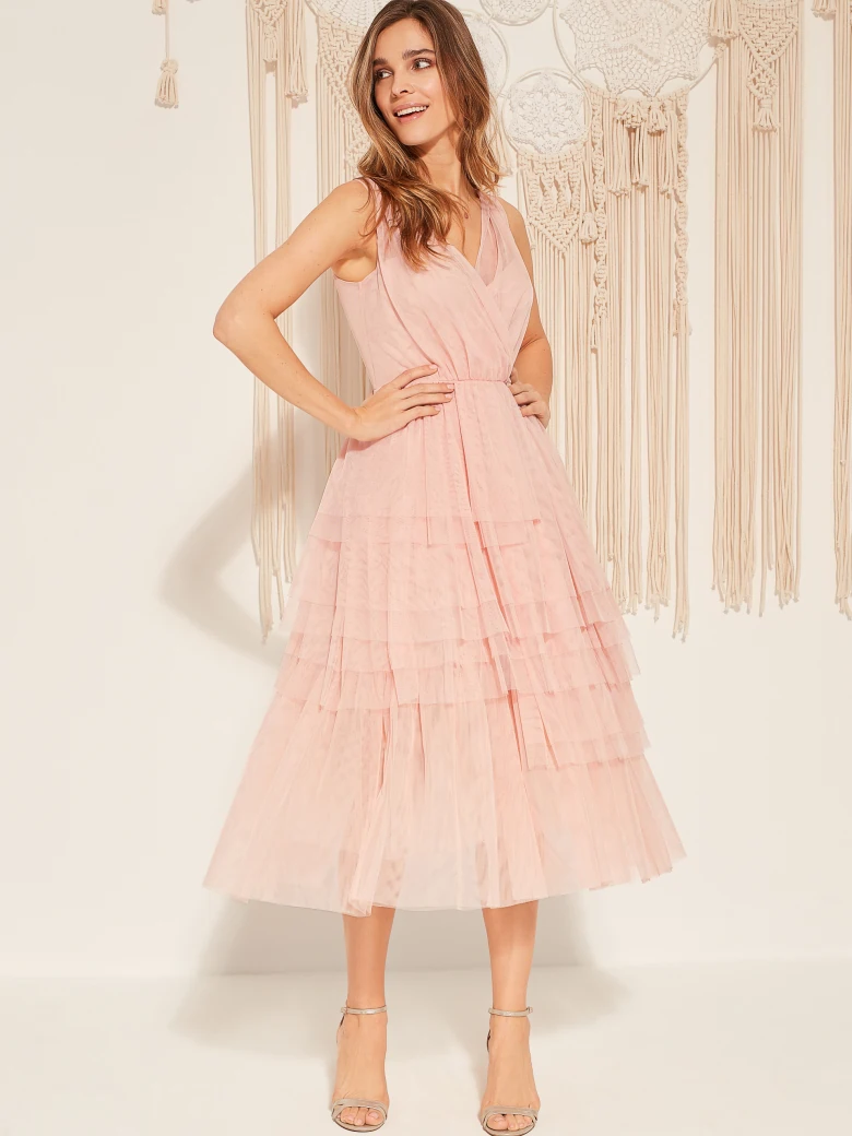 TULLE DRESS WITH RUFFLES