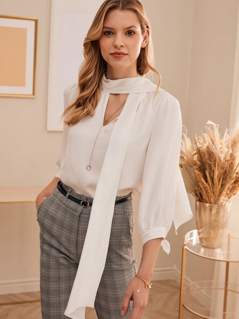 GRAY CHECKERED PANTS