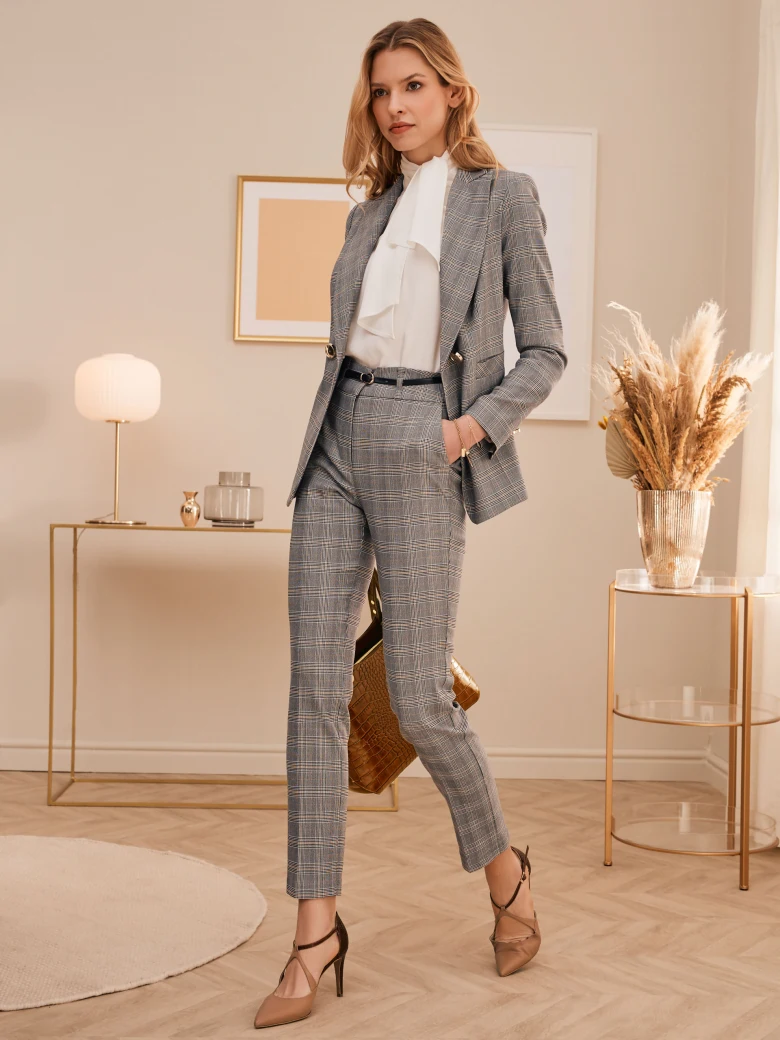 GRAY CHECKERED JACKET