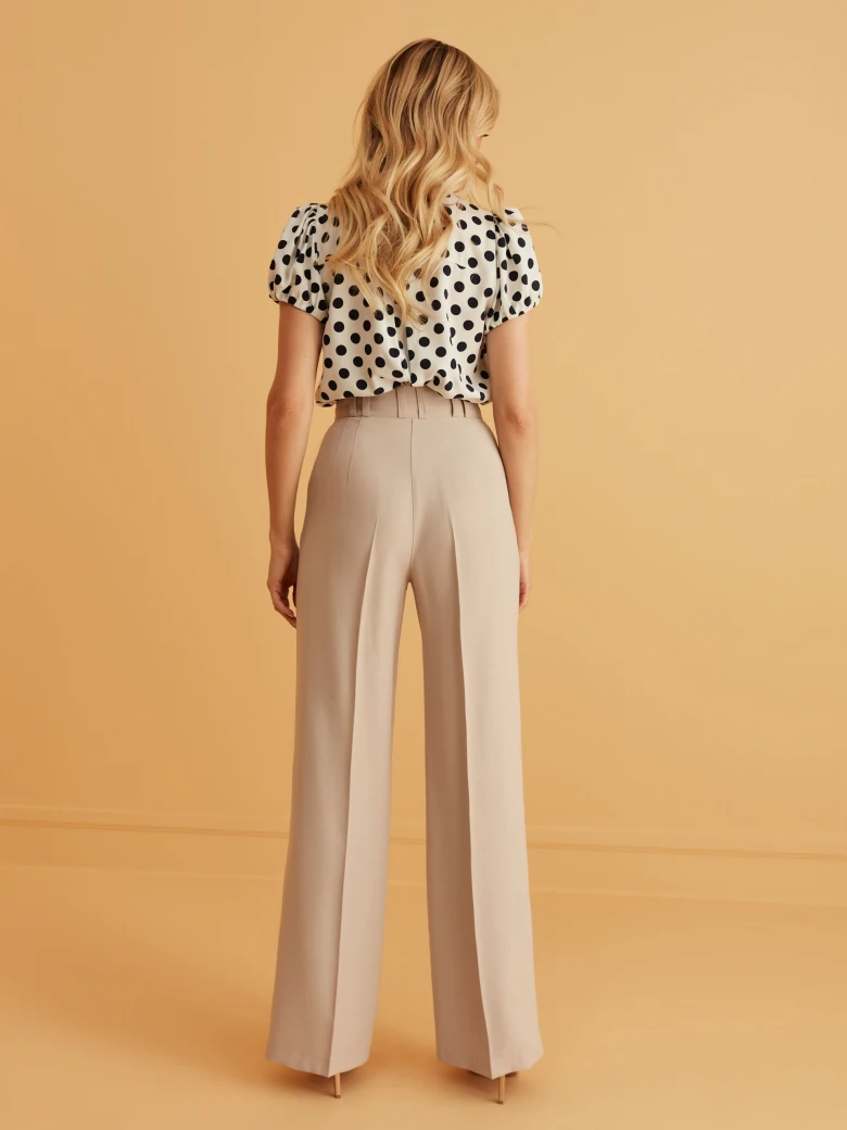 WHITE POLKA DOT BLOUSE