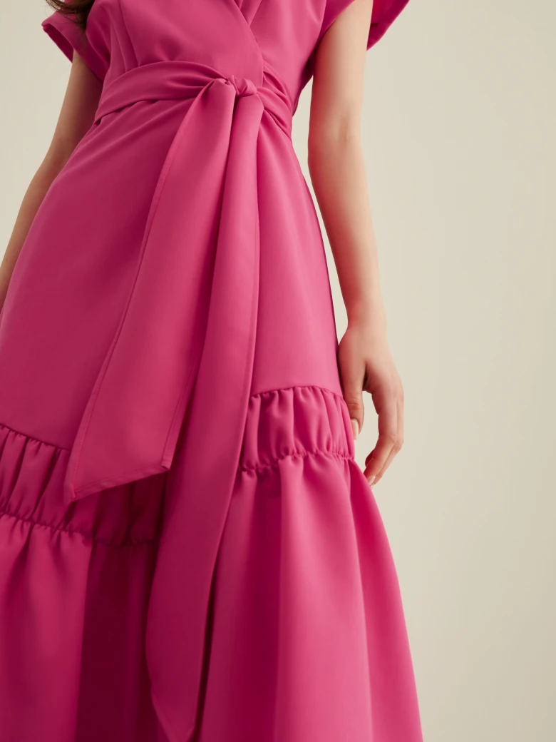 PINK WRAP DRESS