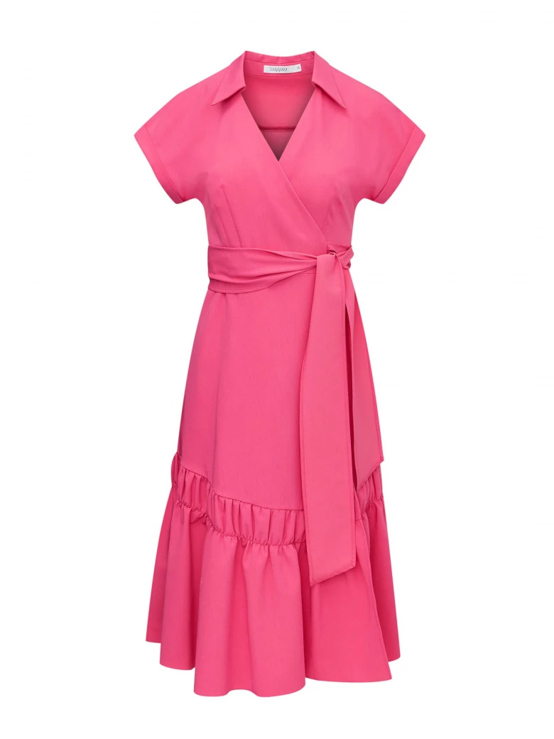 PINK WRAP DRESS