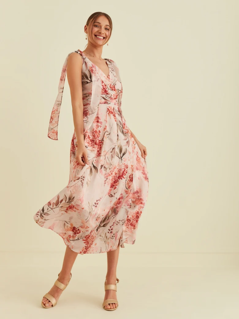 MAXI DRESS WITH SHOULDER TIE