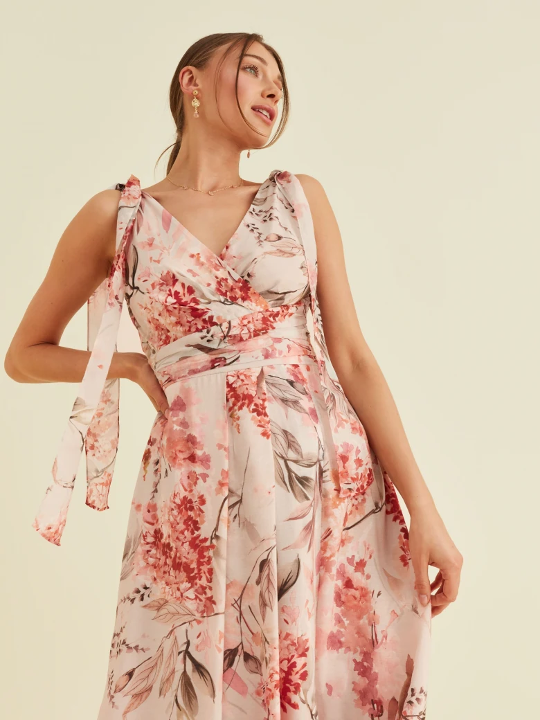 MAXI DRESS WITH SHOULDER TIE