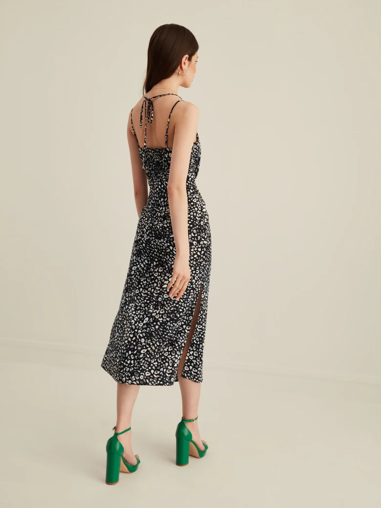 BLACK DRESS WITH THIN STRAPS