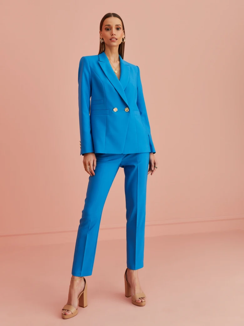 BLUE HIGH-WAISTED PANTS