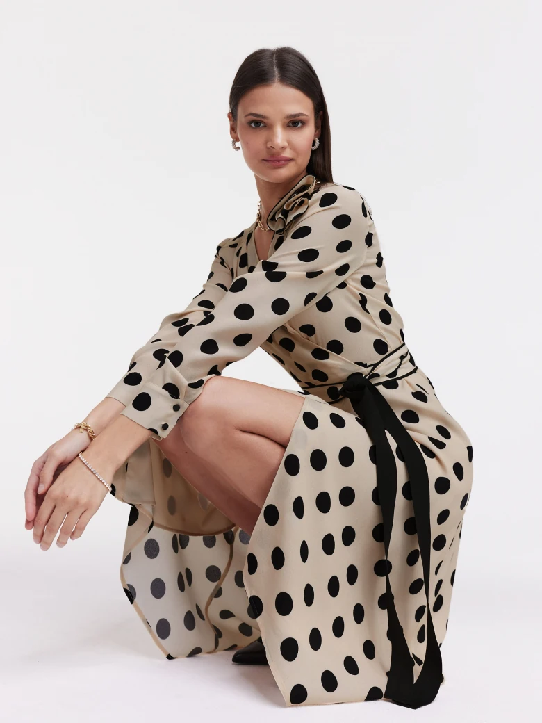 Cream pea dress