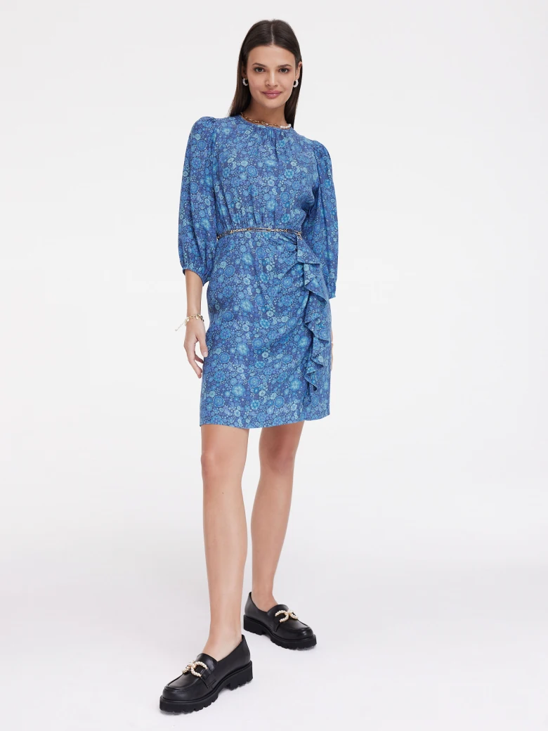 Blue floral pattern dress