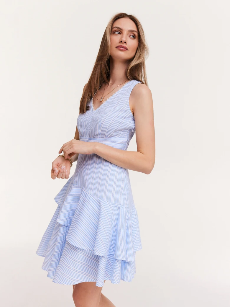 Blue striped dress