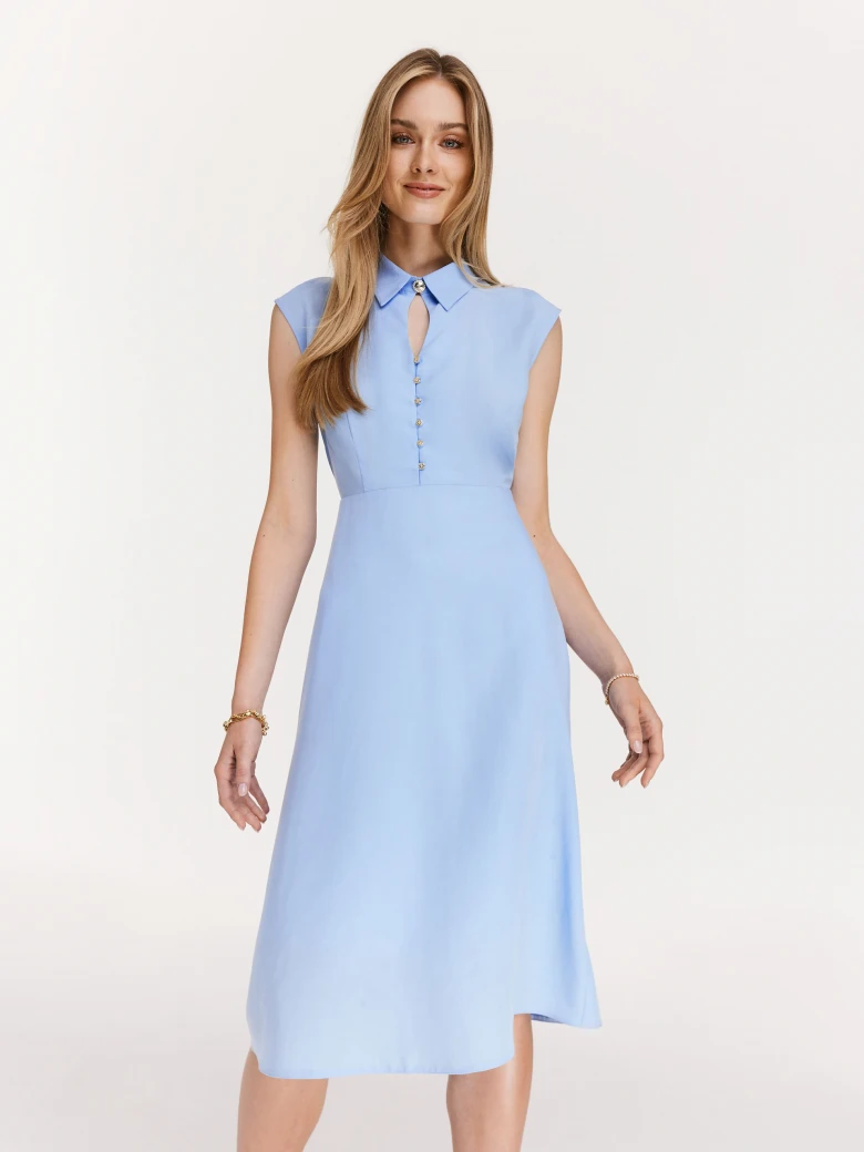 Blue dress with collar