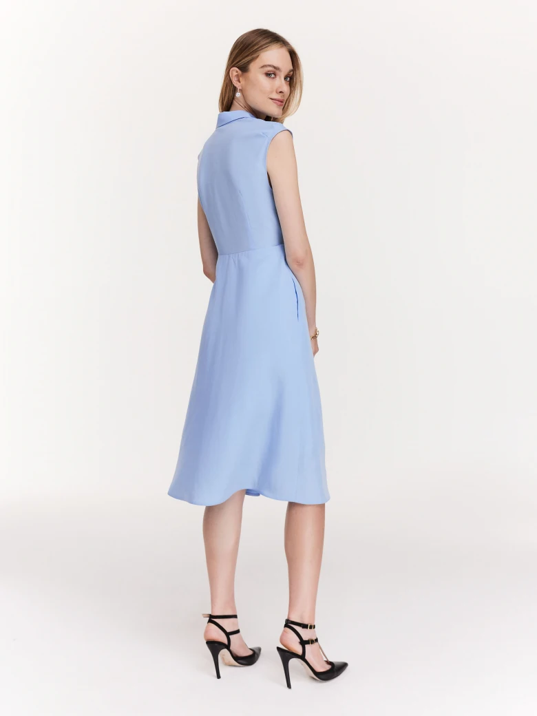 Blue dress with collar