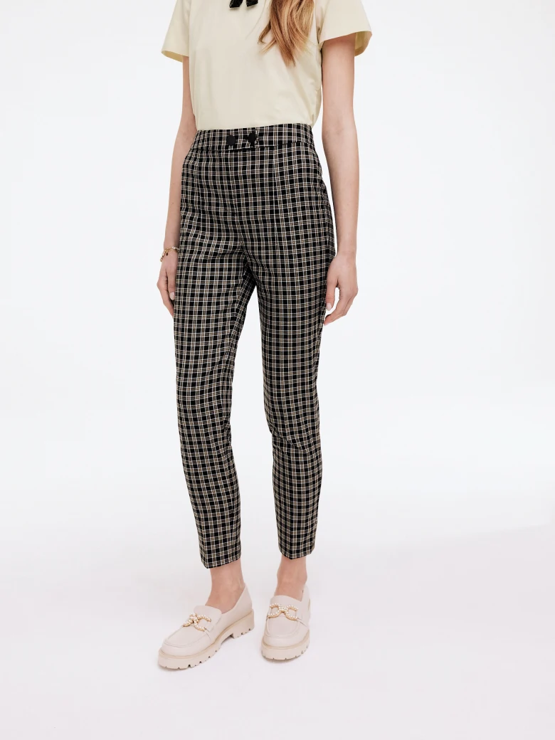 Checkered cigarette pants