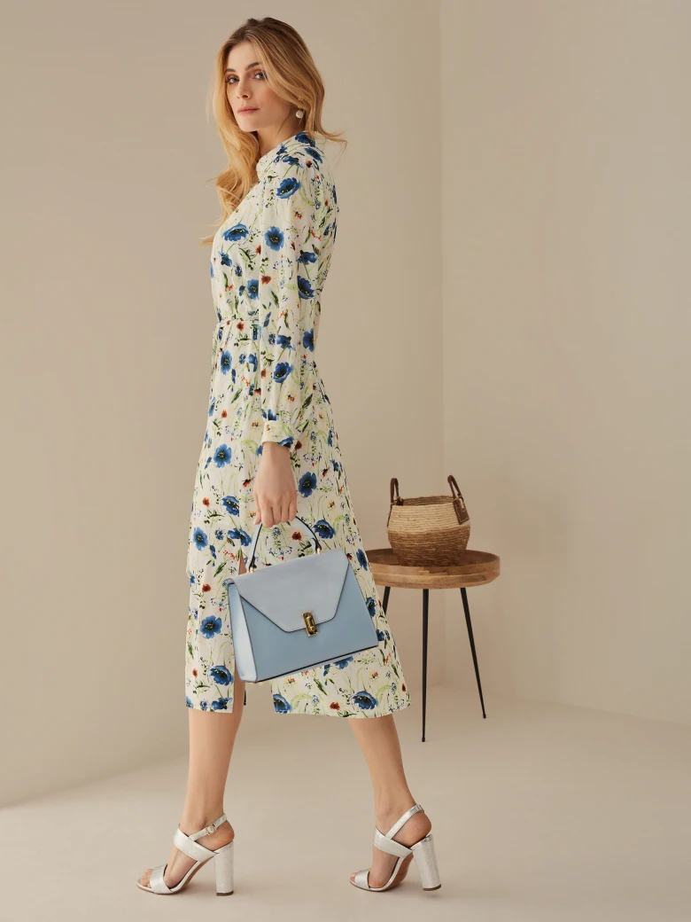 FLORAL SHIRT DRESS