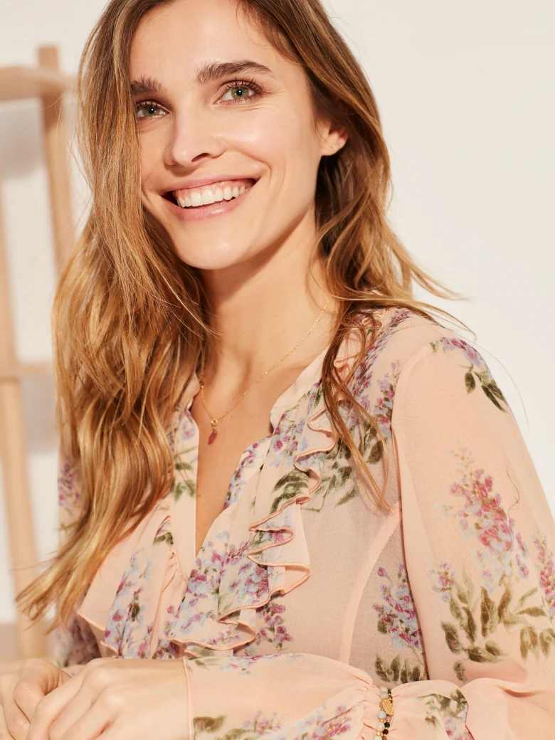 ETHEREAL FLORAL PATTERN DRESS