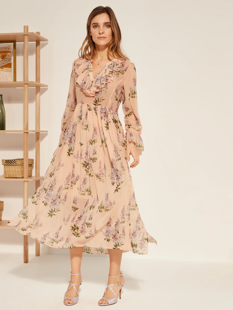 ETHEREAL FLORAL PATTERN DRESS