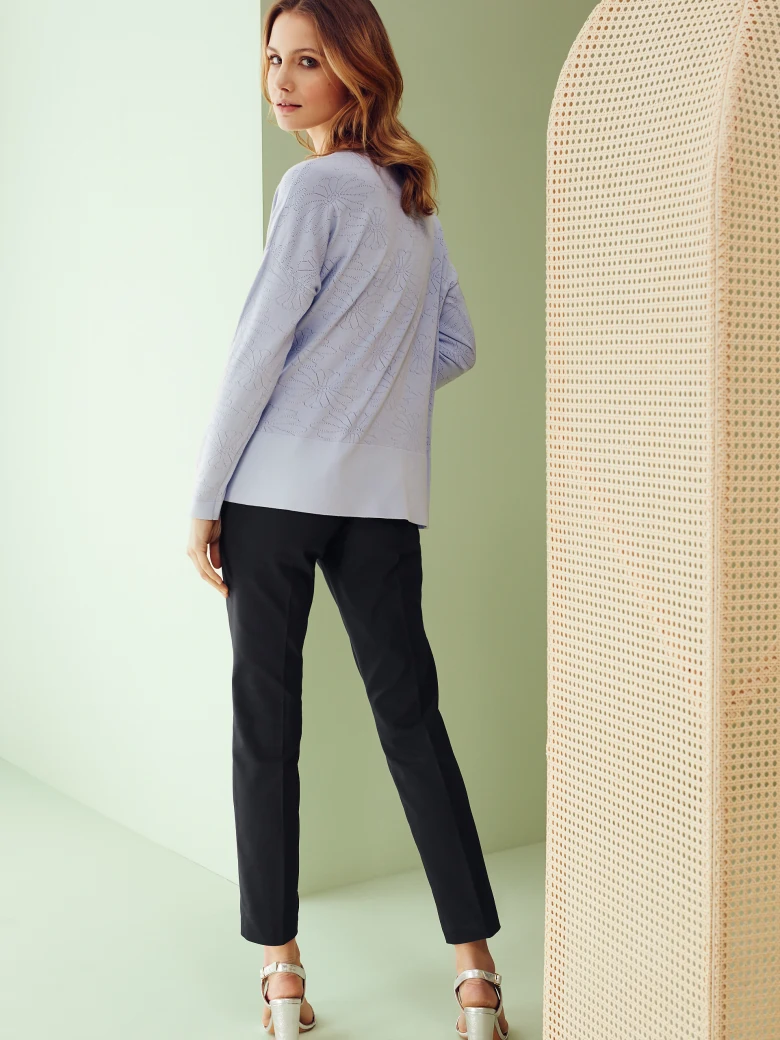 SWEATER WITH LOWERED SHOULDER LINE
