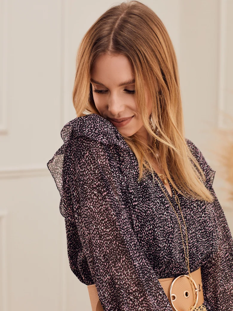 AIRY DRESS WITH SMALL PATTERN