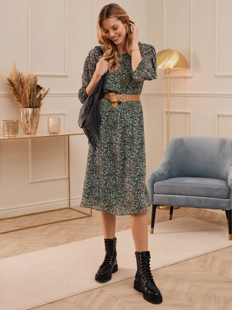 AIRY MIDI LENGTH DRESS