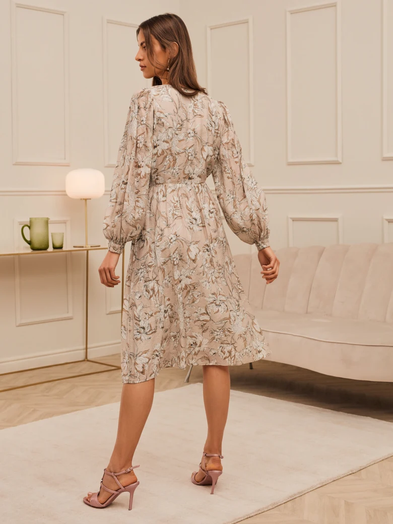 BEIGE ENVELOPE DRESS