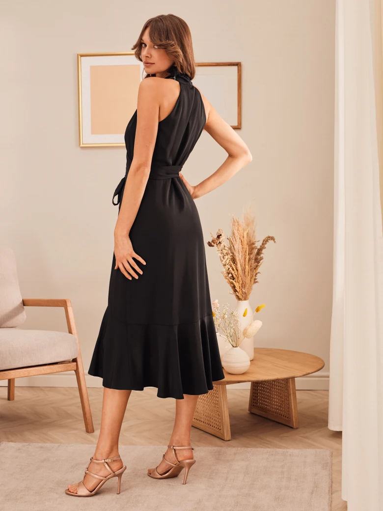 BLACK ENVELOPE DRESS