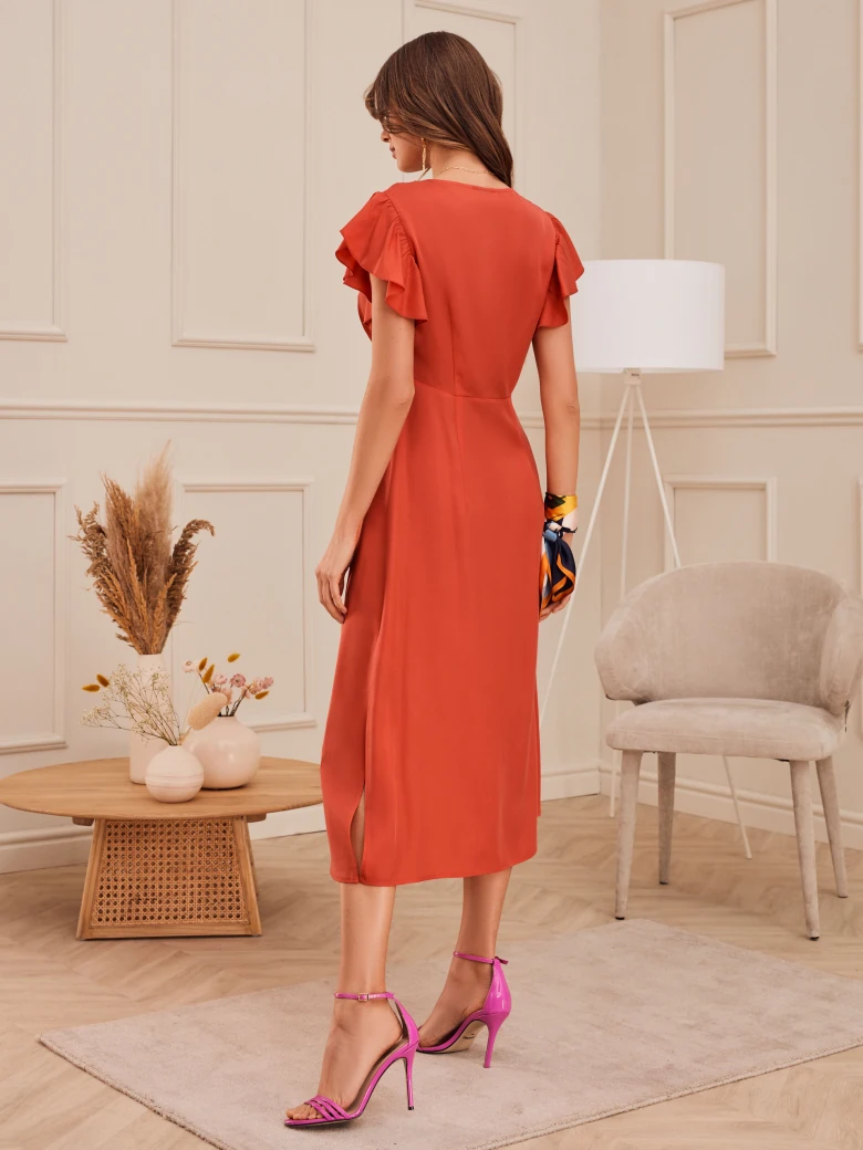 ORANGE ETHEREAL DRESS