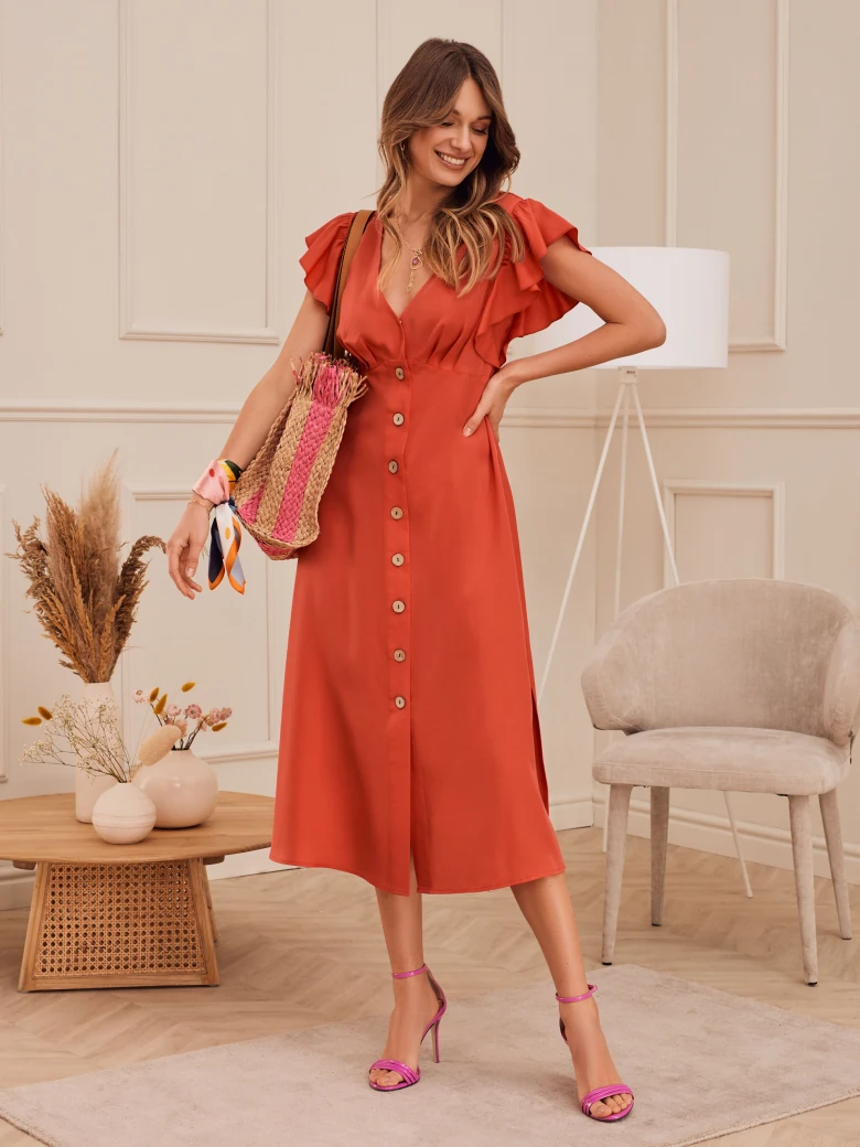 ORANGE ETHEREAL DRESS