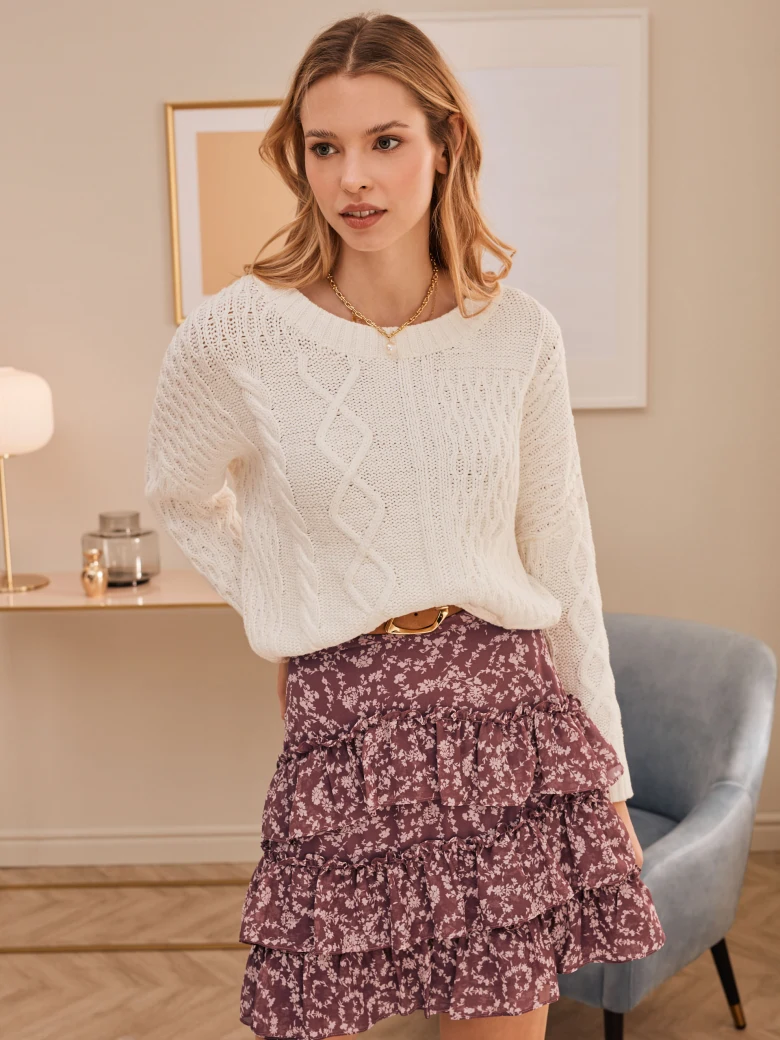 SHORT SKIRT WITH RUFFLES