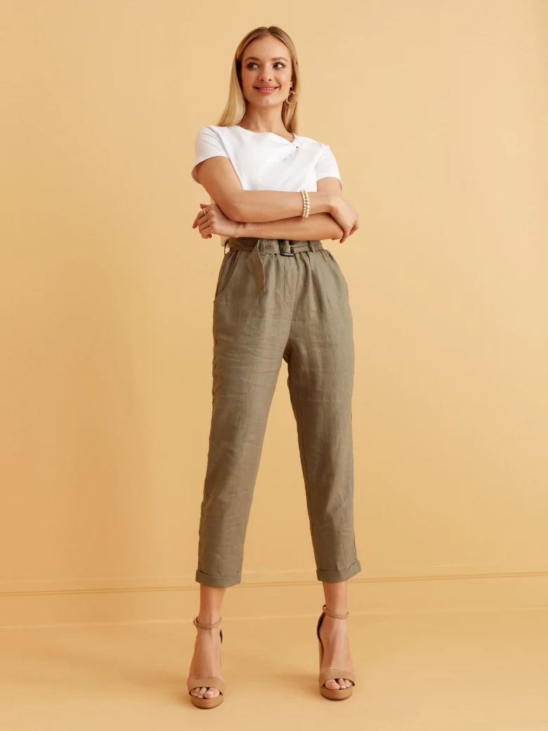 COTTON BLOUSE WITH SHORT SLEEVES