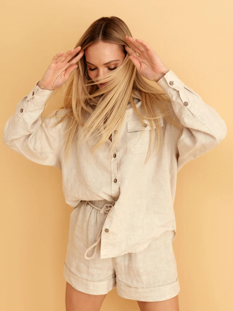 LINEN SHIRT WITH POCKET