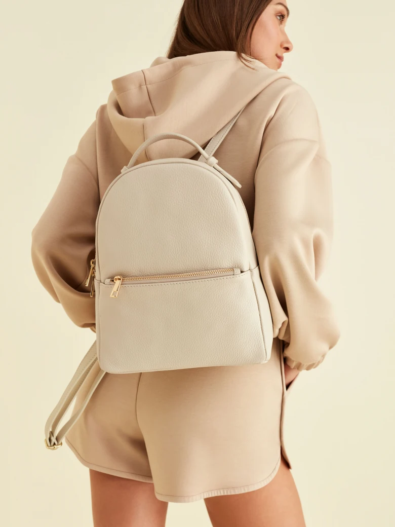 BEIGE SHORT HOODIE