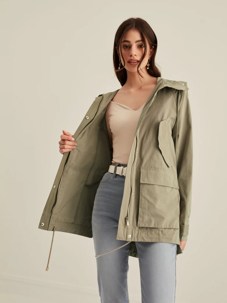 SPRING COAT IN KHAKI COLOR