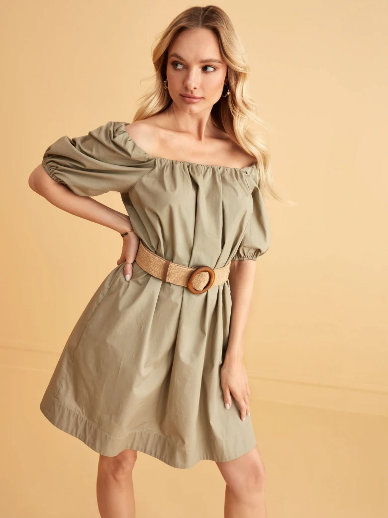 COTTON KHAKI DRESS