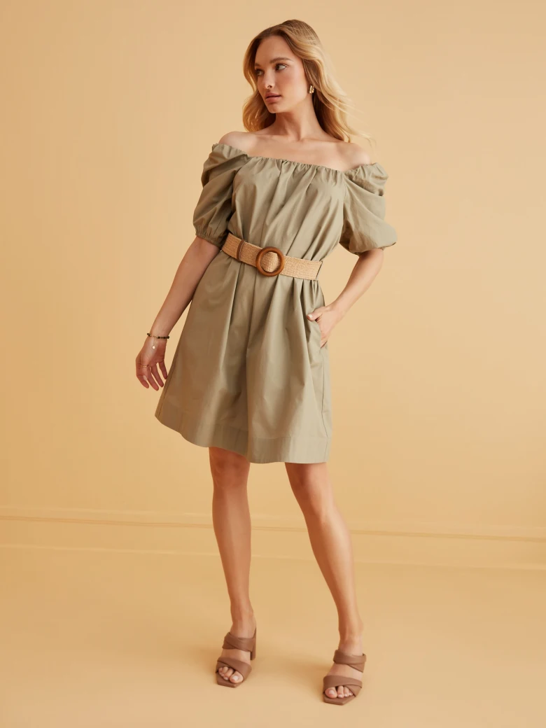 COTTON KHAKI DRESS